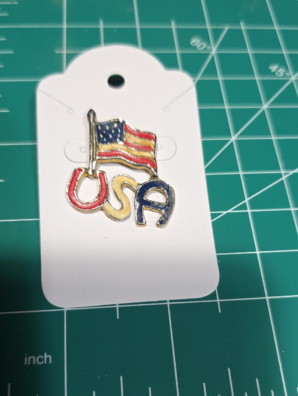 USA Flag Enamel Pin - Red, White & Blue